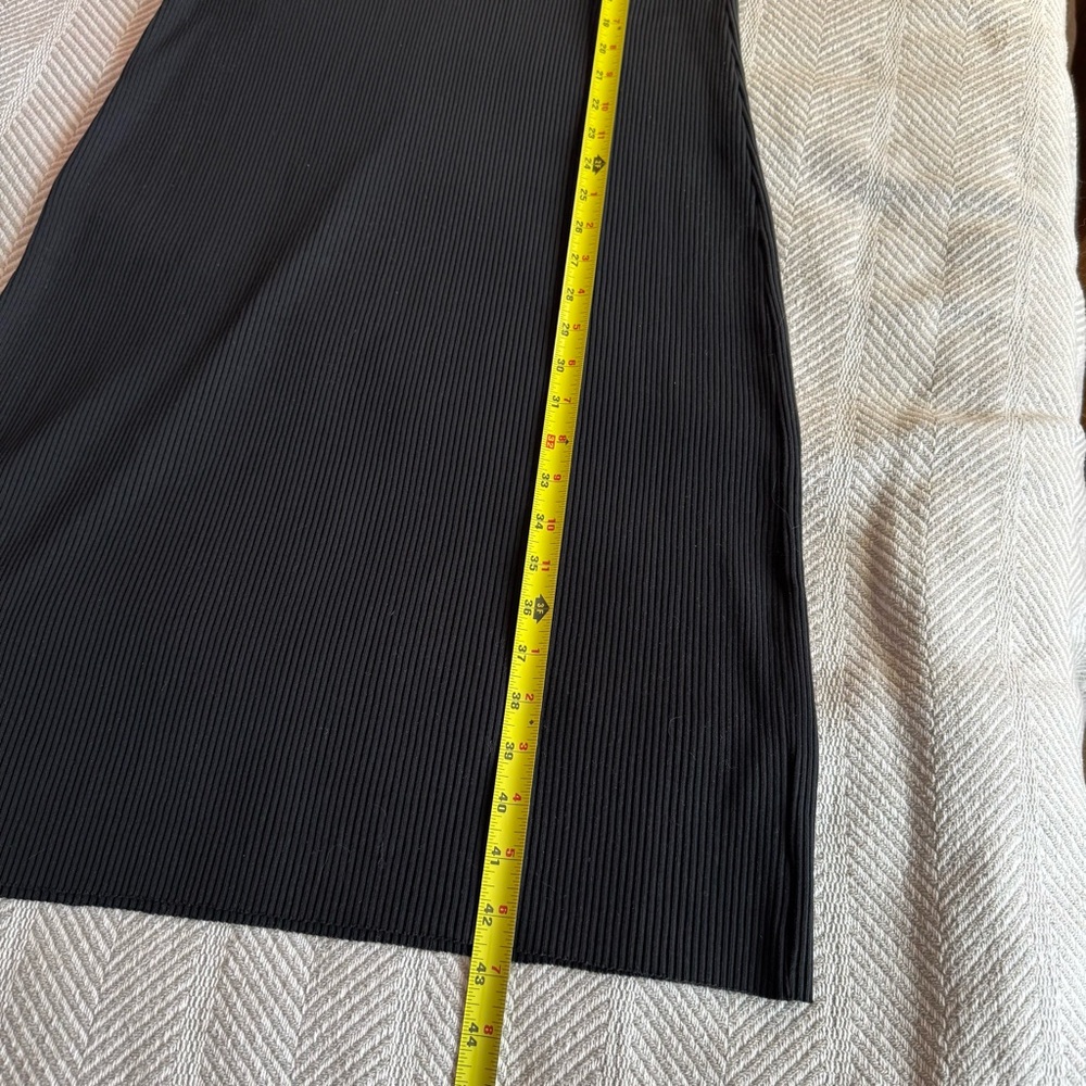 NWT Vince‎ Ribbed Knit Cotton Sleeveless Midi Dress, Black, Size XL - Picture 7 of 10